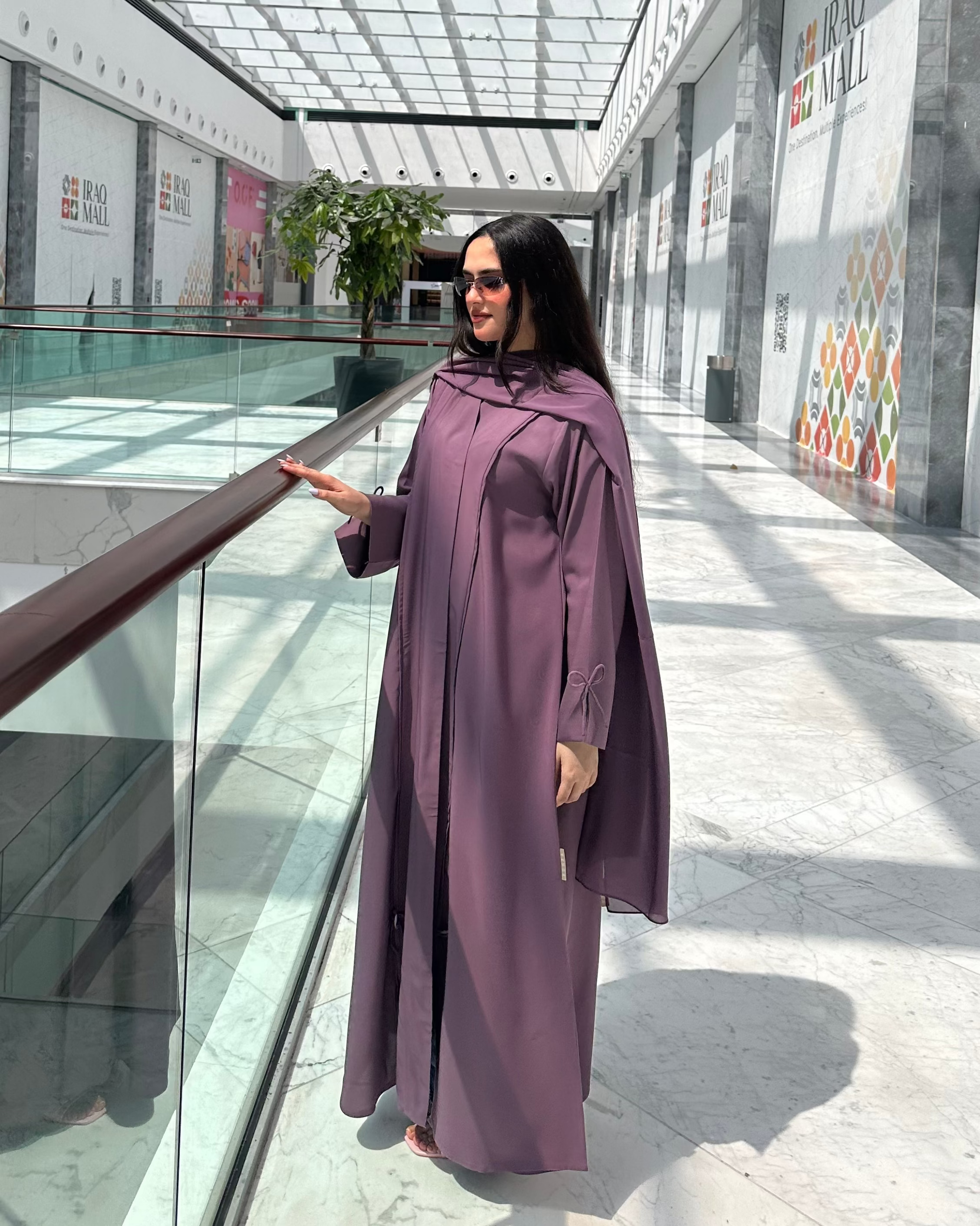 Purple Bows Abaya