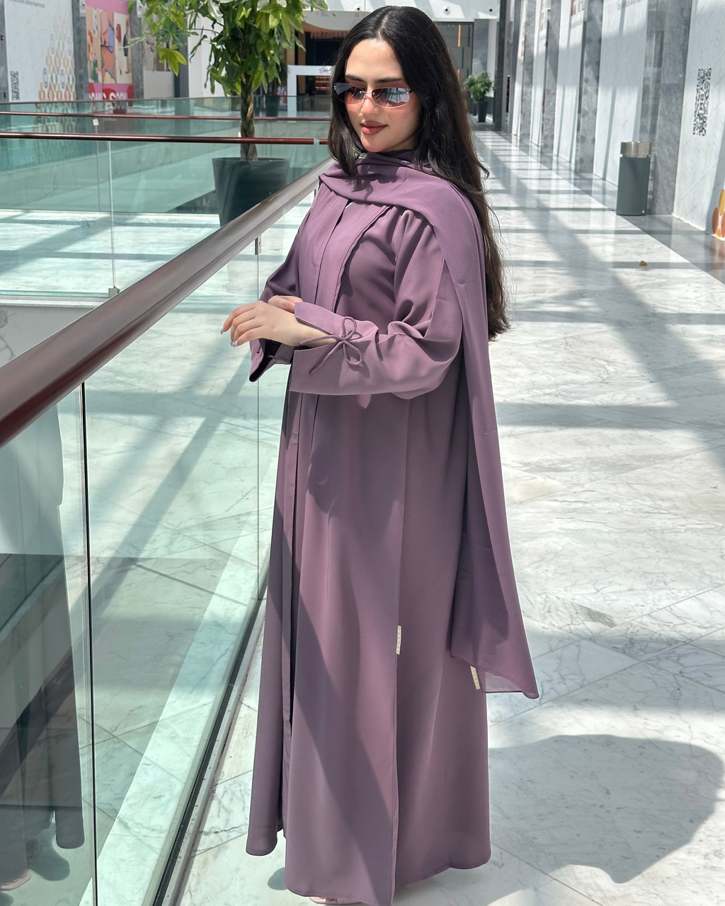 Purple Bows Abaya