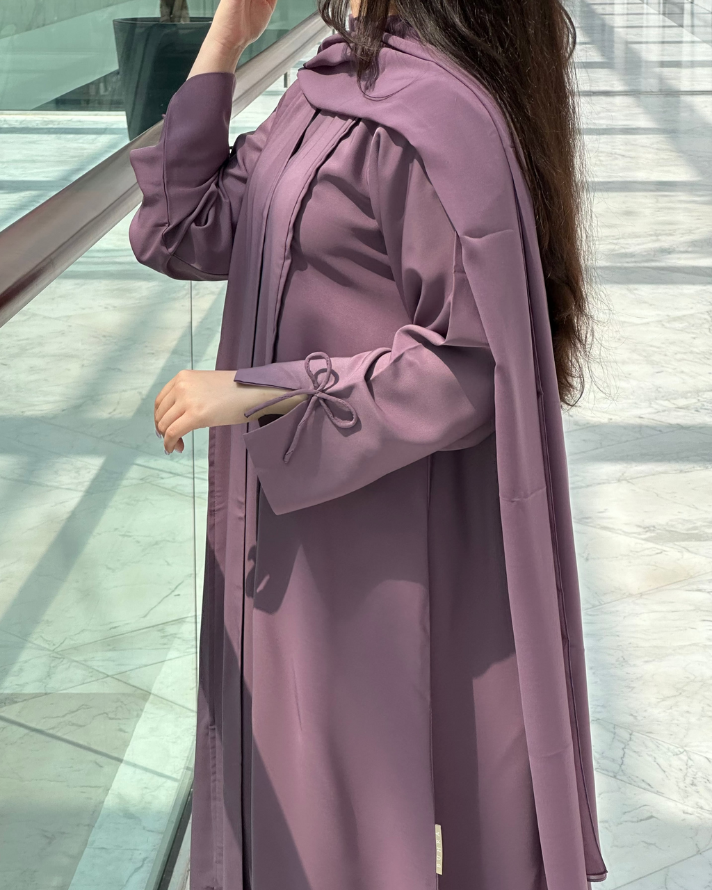 Purple Bows Abaya
