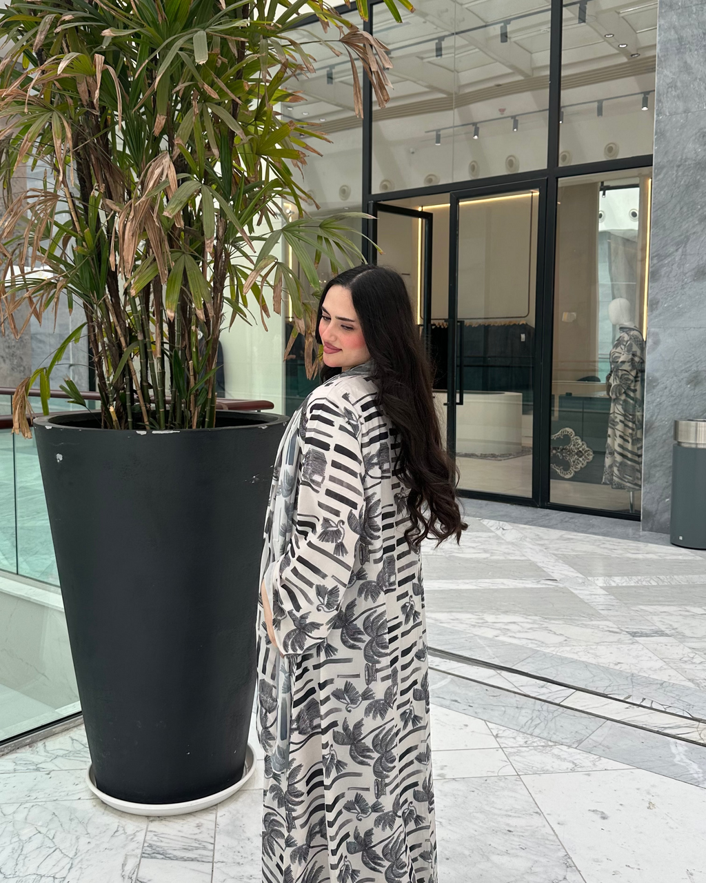Chifon Print Abaya