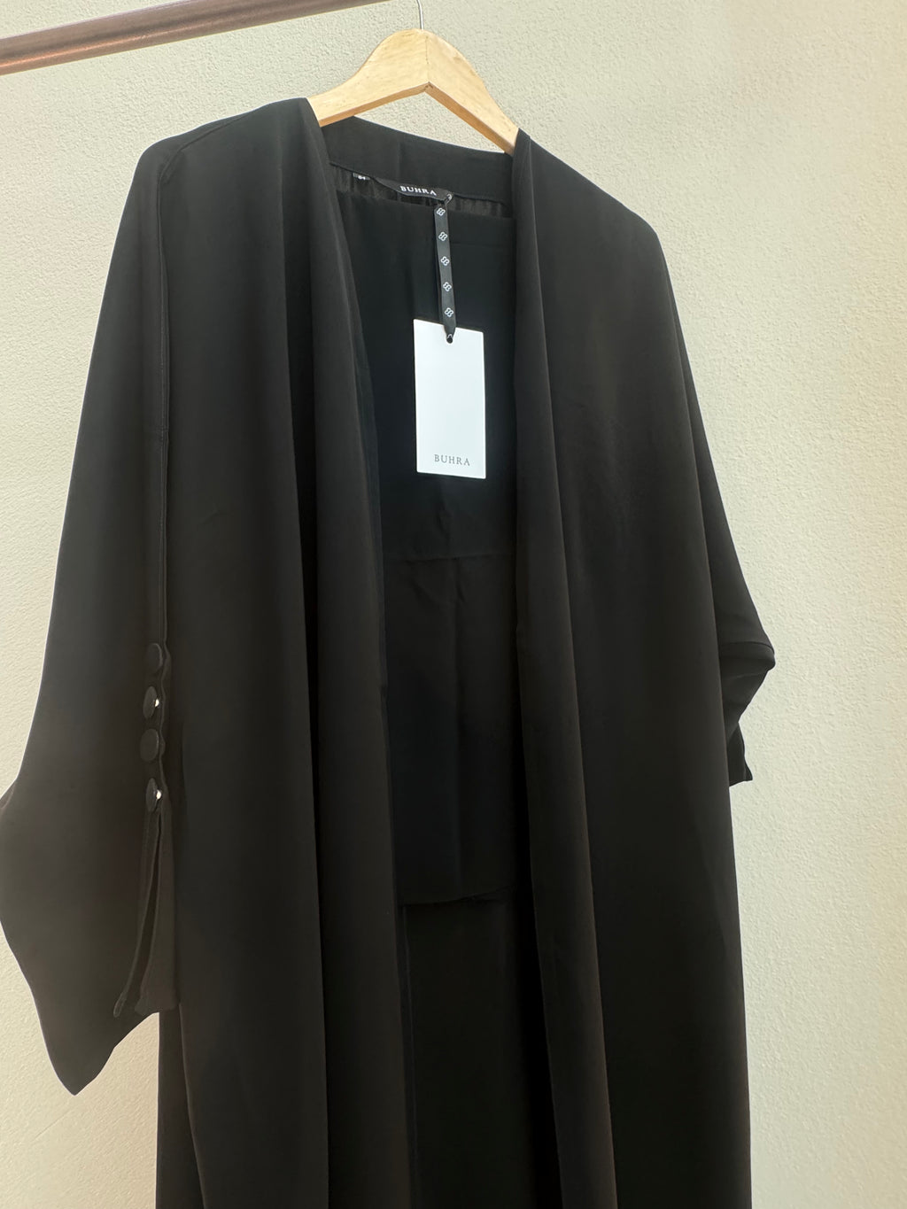 Black Nada Half Bahrini Abaya