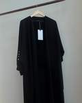 Black Nada Half Bahrini Abaya