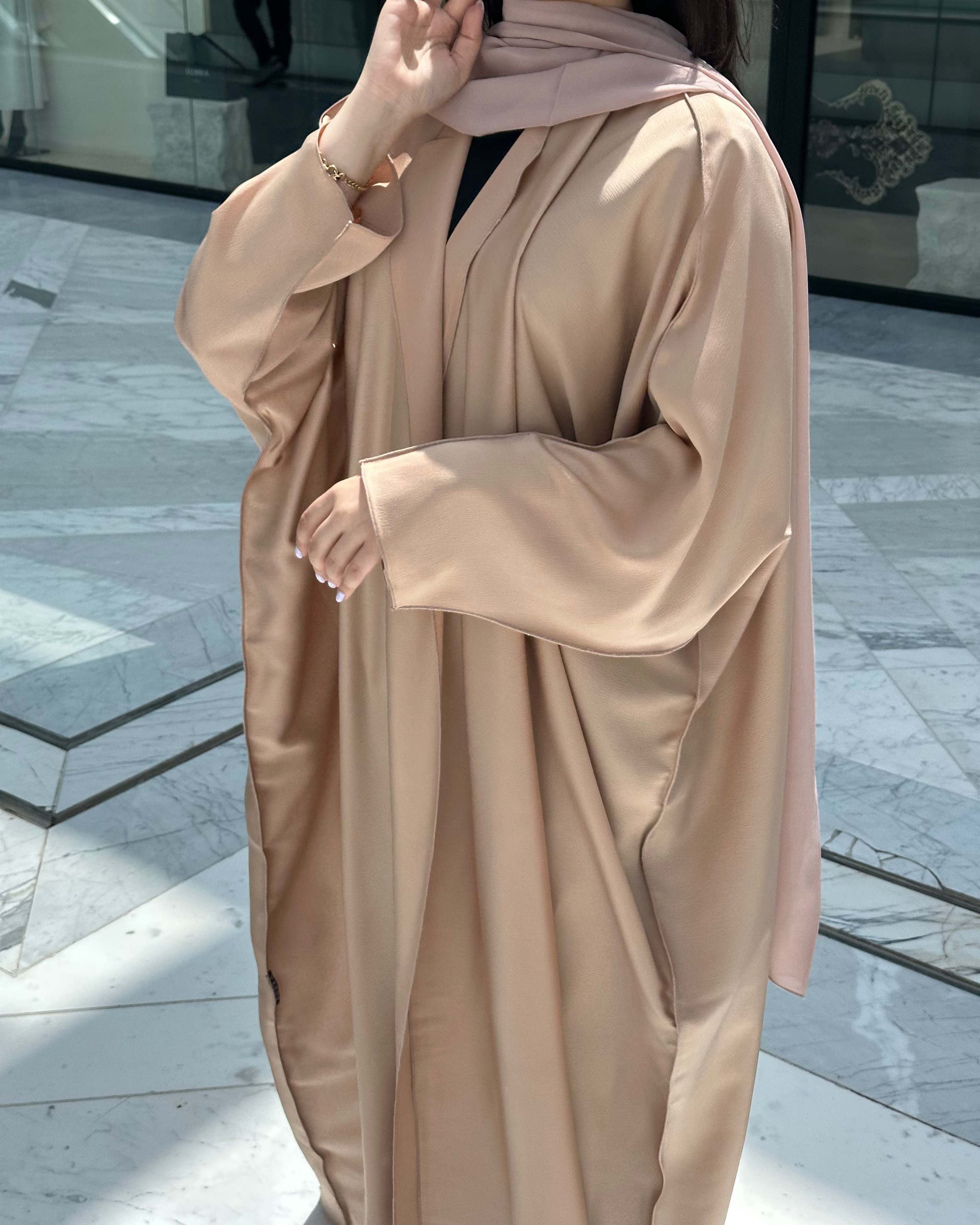 Yellow Half Bahrini Abaya